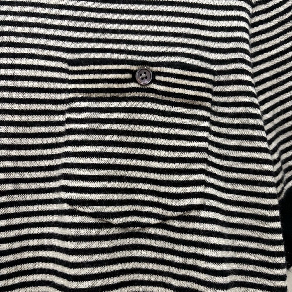 NWT | Todd Snyder | PREMIUM CASHMERE POCKET TEE IN BLACK STRIPE - Picture 6 of 10